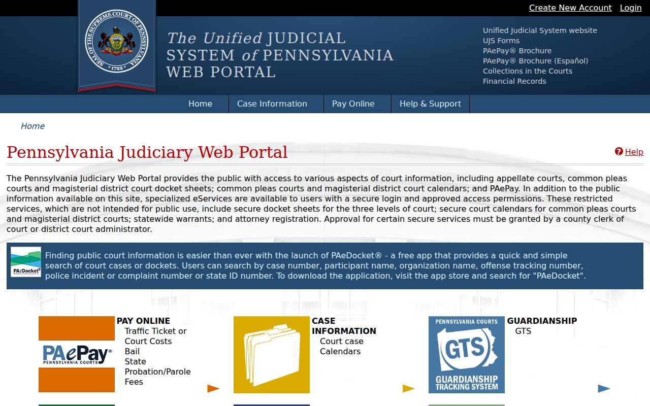 Northampton County residents directory Pennsylvania UJS docket search