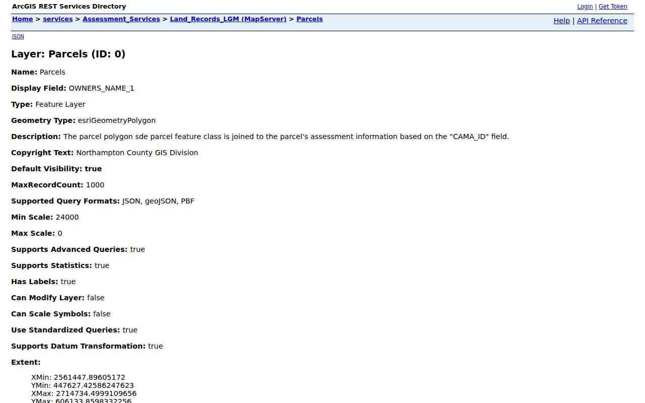 Northampton County neighbors county parcels ArcGIS field inventory