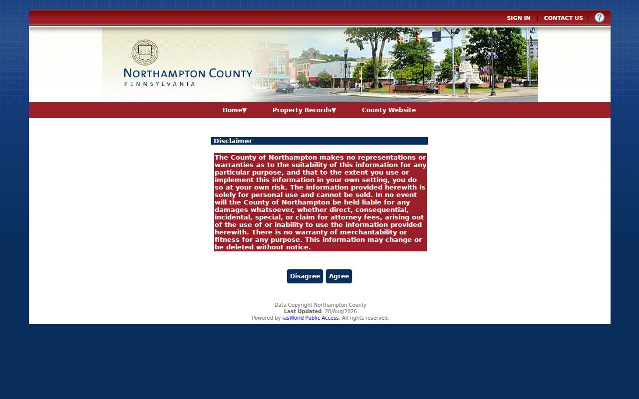 Northampton County ZIP code directory NCPUB address search disclaimer